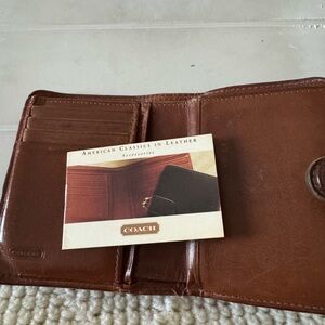 Coach Tan Leather Bi-Fold Wallet